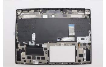 Lenovo 5CB1N61435 C-Cover with keyboard, Spanish, Eclipse Black, White Backlight, UK