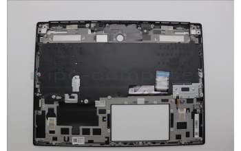 Lenovo 5CB1N61442 C-Cover with keyboard, French, Eclipse Black, White Backlight, US