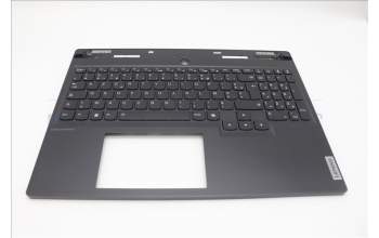 Lenovo 5CB1N61442 C-Cover with keyboard, French, Eclipse Black, White Backlight, US
