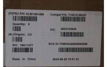 Lenovo 5CB1N61466 C-Cover with keyboard, Italian, Eclipse Black, RGB Backlight, UK