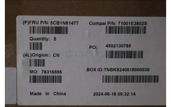 Lenovo 5CB1N61477 C-Cover with keyboard, Belgian, Eclipse Black, RGB Backlight, UK