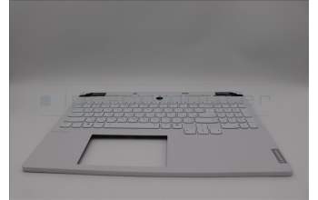 Lenovo 5CB1N61493 C-Cover with keyboard, Arabic, White, RGB Backlight, US