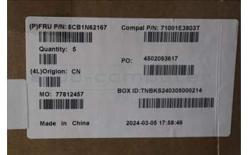 Lenovo 5CB1N62167 C-Cover with keyboard, Czech Slovakian, White, RGB Backlight, UK