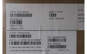 Lenovo 5CB1N62242 COVER Upper Case ASM_SPA L 83DNLG PS