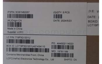 Lenovo 5CB1N62257 C-Cover with keyboard, French, Tidal Teal, w/puresight pro logo, US