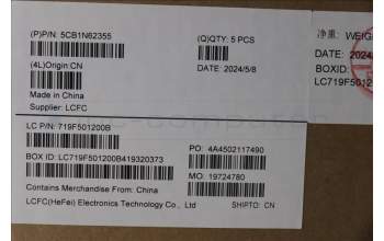 Lenovo 5CB1N62355 COVER Upper Case ASM_FRA/ENG L21KR FPR