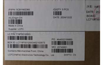 Lenovo 5CB1N62360 C-Cover with keyboard, Spanish, Fingerprint, UK