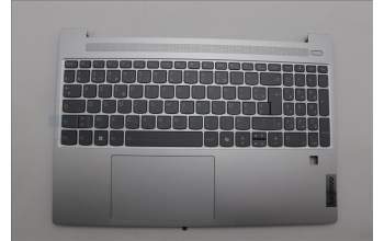 Lenovo 5CB1N78872 C-Cover with keyboard, French, Cloud Grey, Backlight, Fingerprint, US