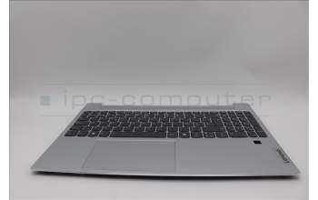 Lenovo 5CB1N78876 C-Cover with keyboard, Belgian, Cloud Grey, Backlight, Fingerprint, UK