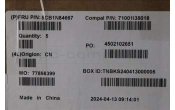 Lenovo 5CB1N84667 C-Cover with keyboard, Belgian, Luna Grey, Backlight, UK