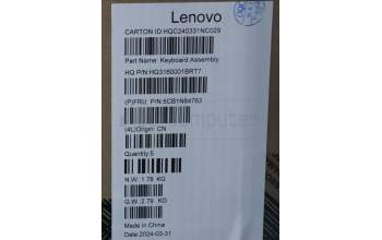 Lenovo 5CB1N84763 C-Cover with keyboard, US English Euro, Tidal Teal, US