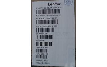 Lenovo 5CB1N84765 C-Cover with keyboard, French, Tidal Teal, US