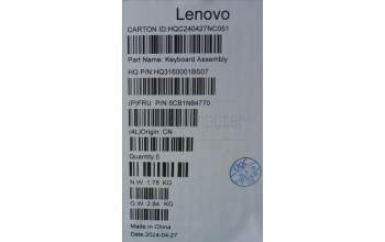 Lenovo 5CB1N84770 COVER Upper Case ASM GER H 83E3 TT PST
