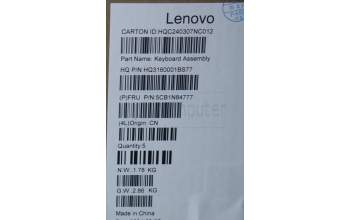 Lenovo 5CB1N84777 C-Cover with keyboard, Hungarian, Tidal Teal, UK