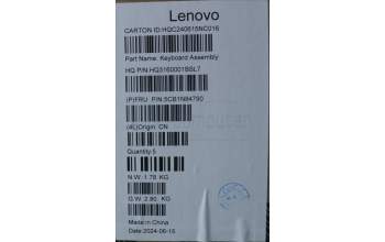 Lenovo 5CB1N84790 C-Cover with keyboard, Portuguese, Tidal Teal, w/puresight pro logo, UK