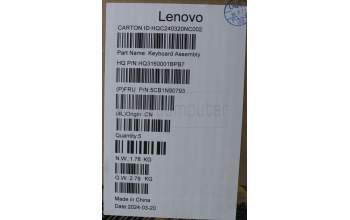 Lenovo 5CB1N90793 C-Cover with keyboard, Nordic, Luna Grey, w/puresight pro logo, UK
