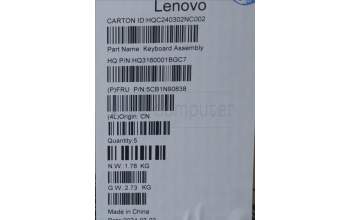 Lenovo 5CB1N90838 C-Cover with keyboard, Nordic, Arctic Grey, UK