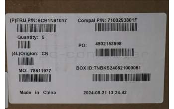 Lenovo 5CB1N91017 C-Cover with keyboard, UK English, Cloud Grey, Backlight, Non-Fingerprint, UK