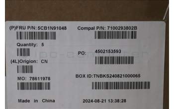 Lenovo 5CB1N91048 C-Cover with keyboard, UK English, Abyss Blue, Backlight, Fingerprint, UK