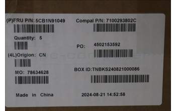 Lenovo 5CB1N91049 C-Cover with keyboard, Italian, Abyss Blue, Backlight, Fingerprint, UK