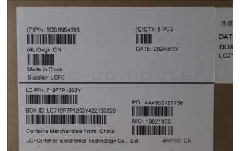 Lenovo 5CB1N94695 C-Cover with keyboard,UK English,Arctic Grey,Non_Backlight,Non_Fingerprint