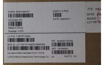 Lenovo 5CB1N94707 C-Cover with keyboard, German, Arctic Grey, Non-Backlight, Non-Fingerprint, UK