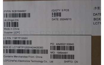 Lenovo 5CB1N94807 C-Cover with keyboard, Spanish, Arctic Grey, Backlight, UK