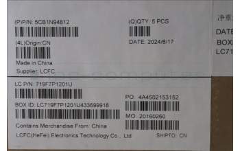 Lenovo 5CB1N94812 C-Cover with keyboard, UK English, Arctic Grey, Backlight, UK