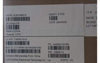 Lenovo 5CB1N95019 C-Cover with keyboard, Portuguese, Arctic Grey, UK