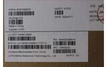 Lenovo 5CB1N95033 C-Cover with keyboard, Bulgarian, Arctic Grey, UK