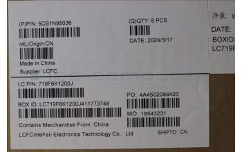 Lenovo 5CB1N95036 C-Cover with keyboard,English,Arctic Grey