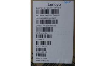 Lenovo 5CB1N95089 C-Cover with keyboard, Czech Slovakian, Luna Grey, Fingerprint, UK