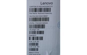 Lenovo 5CB1N95093 C-Cover with keyboard, English, Cosmic Blue, Fingerprint, US