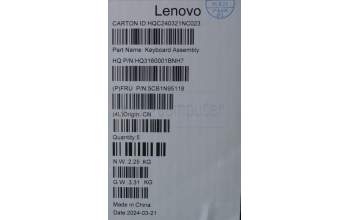 Lenovo 5CB1N95118 C-Cover with keyboard, Switzerland, Cosmic Blue, Fingerprint, UK