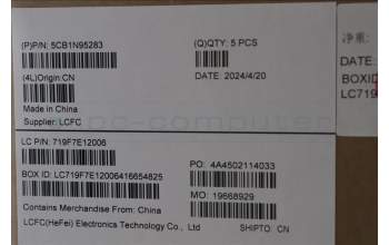 Lenovo 5CB1N95283 C-Cover with keyboard, Switzerland, Arctic Grey, Backlight, Fingerprint, UK