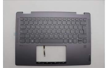 Lenovo 5CB1N95771 C-Cover with keyboard, Spanish, Storm Grey, FingerPrint, UK