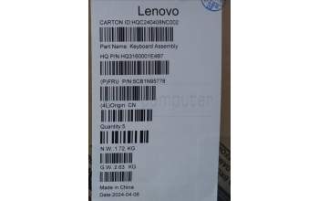 Lenovo 5CB1N95778 COVER UpperCaseASM ENG H83DK FP SG