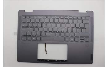 Lenovo 5CB1N95782 C-Cover with keyboard, Belgian, Storm Grey, FingerPrint, UK