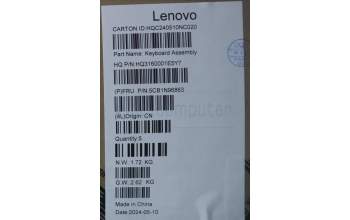 Lenovo 5CB1N96863 C-Cover with keyboard, Spanish, Arctic Grey, FingerPrint, UK