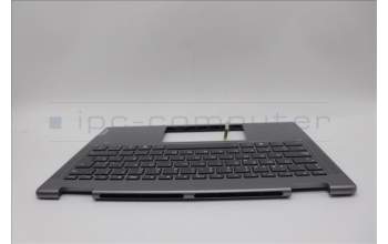 Lenovo 5CB1N96863 C-Cover with keyboard, Spanish, Arctic Grey, FingerPrint, UK