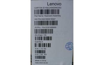 Lenovo 5CB1N96869 C-Cover with keyboard, US English Euro, Arctic Grey, FingerPrint, US