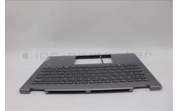 Lenovo 5CB1N96869 C-Cover with keyboard, US English Euro, Arctic Grey, FingerPrint, US