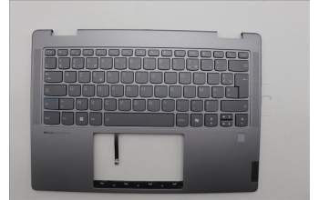 Lenovo 5CB1N96876 C-Cover with keyboard, French, Arctic Grey, FingerPrint, US