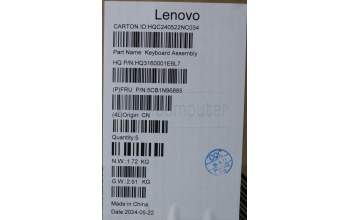 Lenovo 5CB1N96885 C-Cover with keyboard, Hungarian, Arctic Grey, Non-FingerPrint, UK