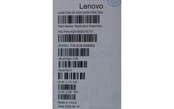 Lenovo 5CB1N96899 C-Cover with keyboard, UK English, Arctic Grey, Non-FingerPrint, UK