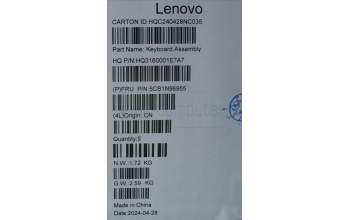Lenovo 5CB1N96955 C-Cover with keyboard, Ukraine, Arctic Grey, Non-Fingerprint, US
