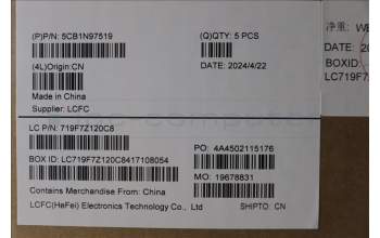 Lenovo 5CB1N97519 C-Cover with keyboard,Italian,Arctic Grey,Non_Backlight