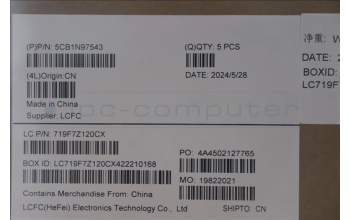 Lenovo 5CB1N97543 C-Cover with keyboard, Bulgarian, Arctic Grey, Non-Backlight, UK