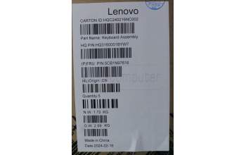 Lenovo 5CB1N97616 C-Cover with keyboard, German, Storm Grey, Fingerprint, UK