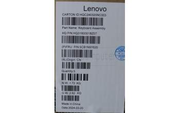 Lenovo 5CB1N97620 C-Cover with keyboard, Russian, Storm Grey, Fingerprint, US